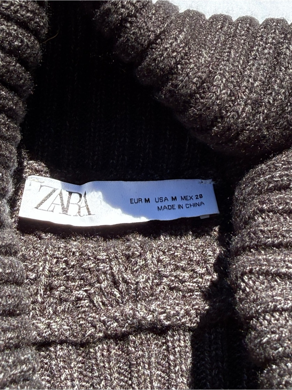 Zara Black Cable-Knit Turtleneck Sweater - Picture 3 of 6